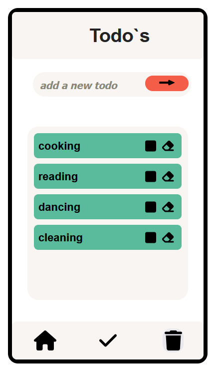 mobile view of the ToDo App called Check